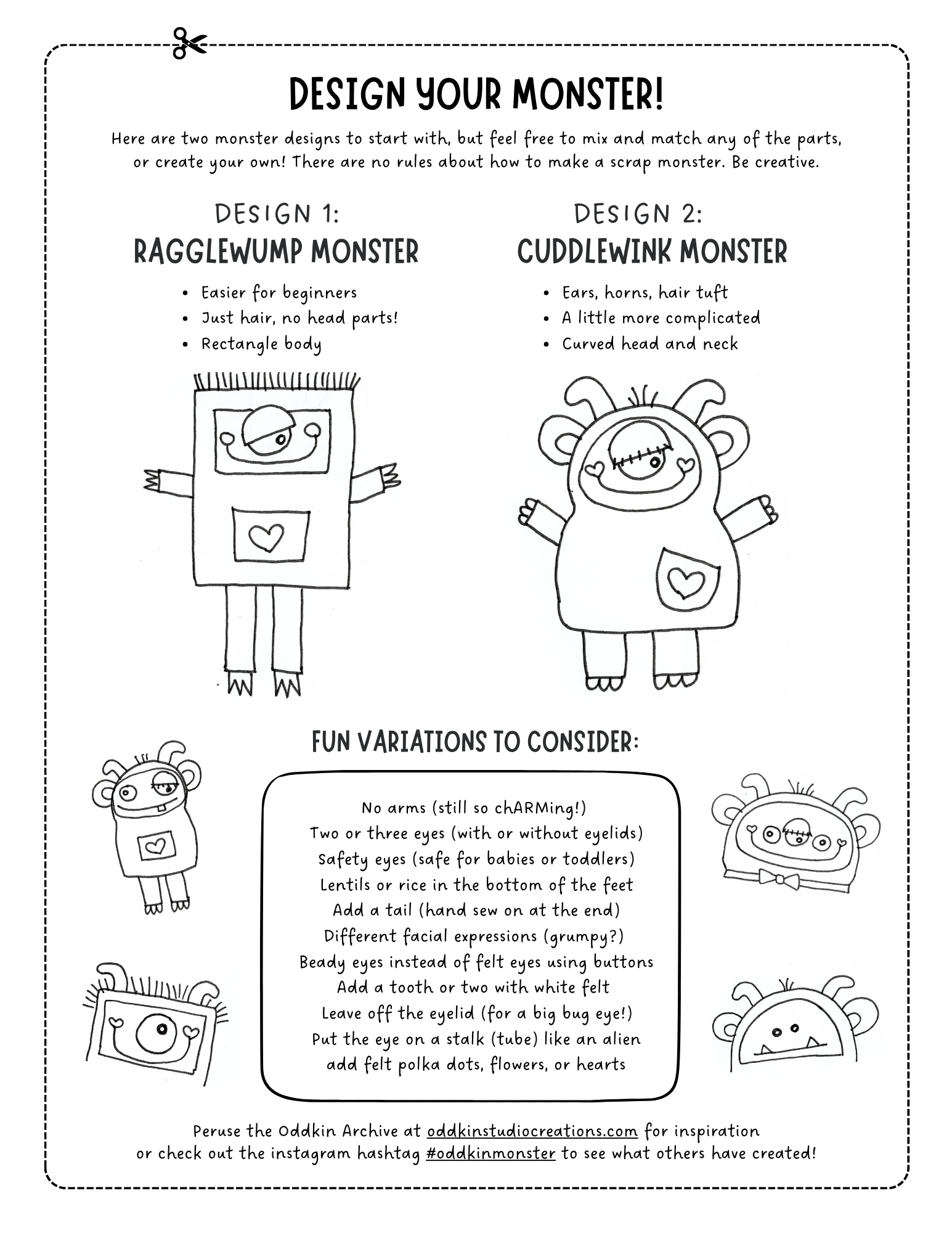 monsters and other childish things free pdf Oddkin Monsters