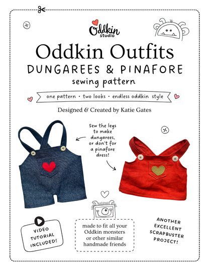 Oddkin Dungarees & Pinafore - Sewing Pattern (PDF)